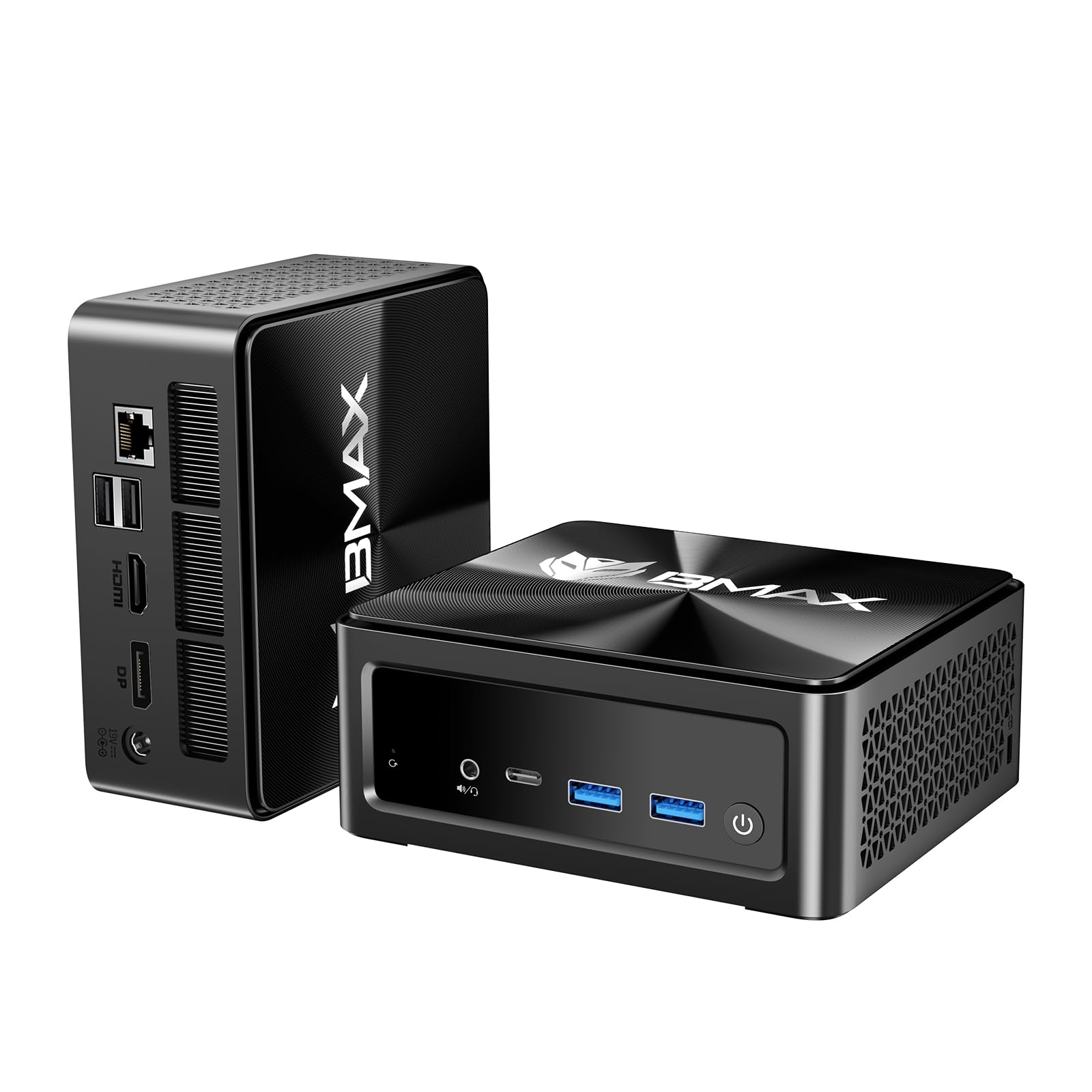 BMAX Mini PC, CPU AMD Ryzen 7 5825U (8C/16T, hasta 4,5 GHz), para Oficina, Ordenador Pequeño, Desktop PC 16GB RAM DDR4 5